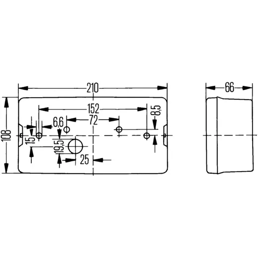 Hella Heckleuchte links für Motorräder 1025709_0