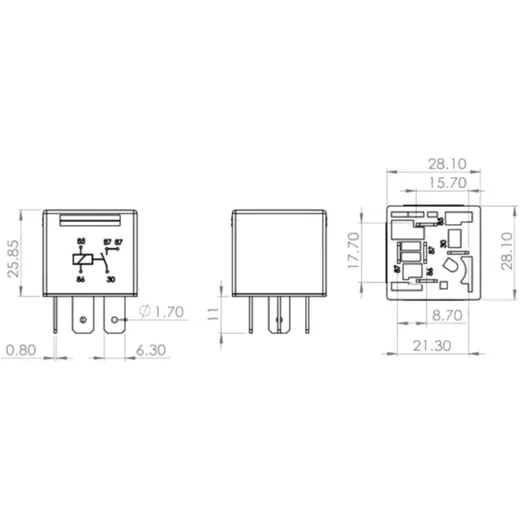 Relais 12V 30A 5 - polig passend für: BMW R, Beta Ark_1