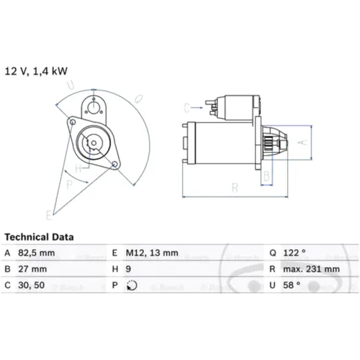 STARTER MOTOR ID AT 0250