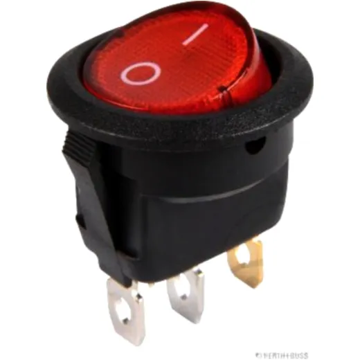 Round Red Toggle Switch with Indicator Light