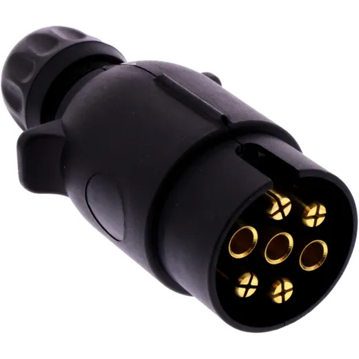 7-poliger Kunststoff Stecker 12V Flachsteckanschluss