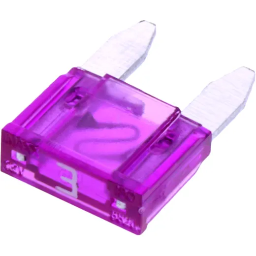 Mini Flat Blade Fuse 3A Purple Pack of 5