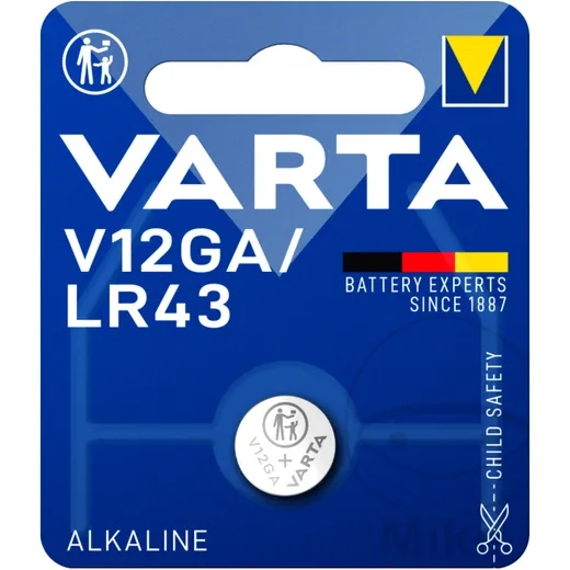 VARTA V12GA/LR43 Alkaline Battery for Electronic Devices