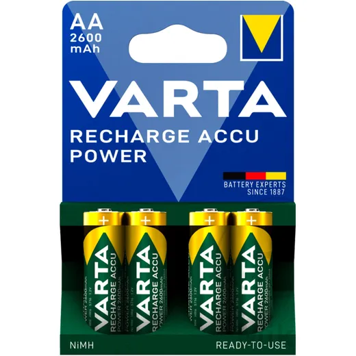 VARTA Recharge Accu Power AA 2600 Batterien 4er Blister
