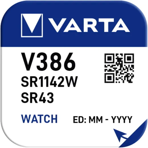 Batterie V386 für Uhren und digitale Geräte