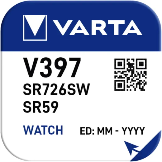 Gerätebatterie V397 VARTA 1er Blister Silver