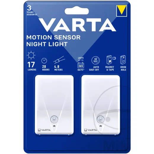 VARTA Motion Sensor Light, 2-Pack without Batteries