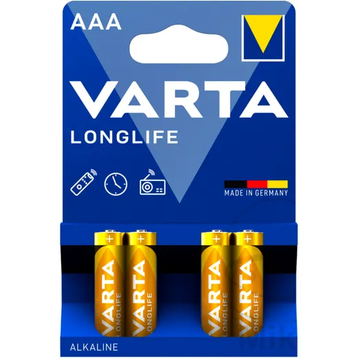 VARTA Longlife AAA Battery 4 Pack