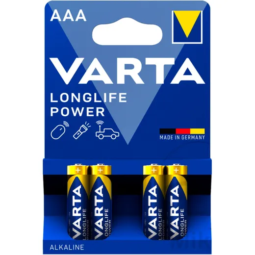 VARTA Longlife Power AAA Battery 4 Pack