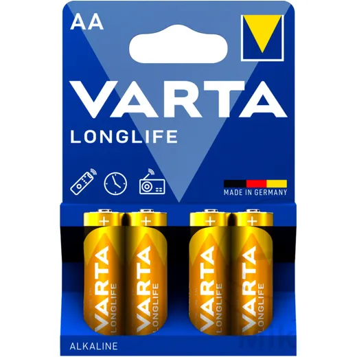 VARTA Longlife AA Battery 4 Pack
