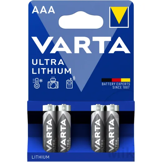 VARTA Ultra Lithium AAA Batteries 4 Pack