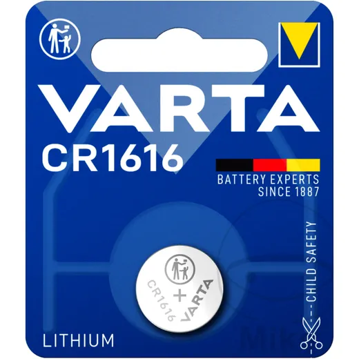VARTA CR1616 Lithium Coin Cell Battery for Electronic Devices 1 Blister Pack