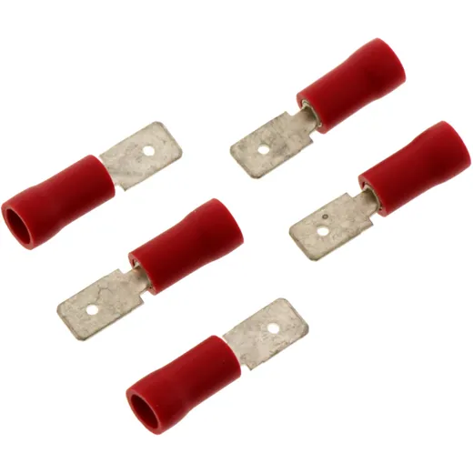 Insulated Flat Connector 0.5-1.5 mm² 4.8 mm by JMP, Pack of 5 Pieces