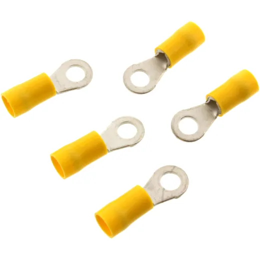 JMP Insulated Ring Connector 4.0-6.0 M5 for Wiring, Pack of 5 Pieces