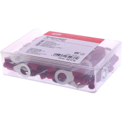 JMP Ring Connector for M8 0.5-1.5 mm² red Pack 100 PCS_0
