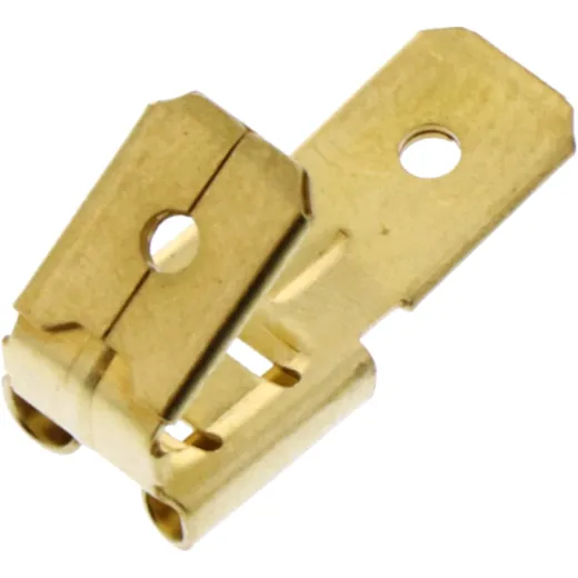 FLAT VERT Uninsulated 6.3MM JMP Connector, 100 PCS Pack