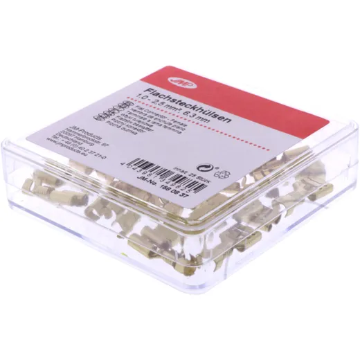 Flachsteckhülse unisoliert 1.0-2.5 mm² 6.3mm JMP PCK 25 Stück_0