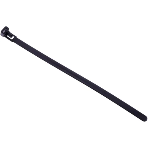 Reusable Cable Ties 7.6x200 mm Black, Pack of 10 Pieces