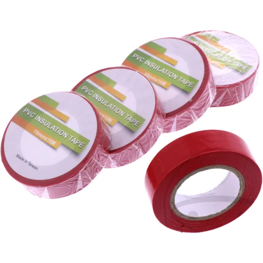 Insulating Tape Red 10M - Pack 5 PCS