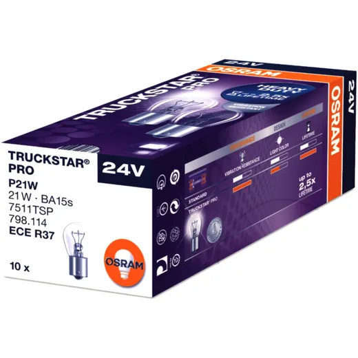 Lampe 24V21W BA15S Osram Truckstar pro