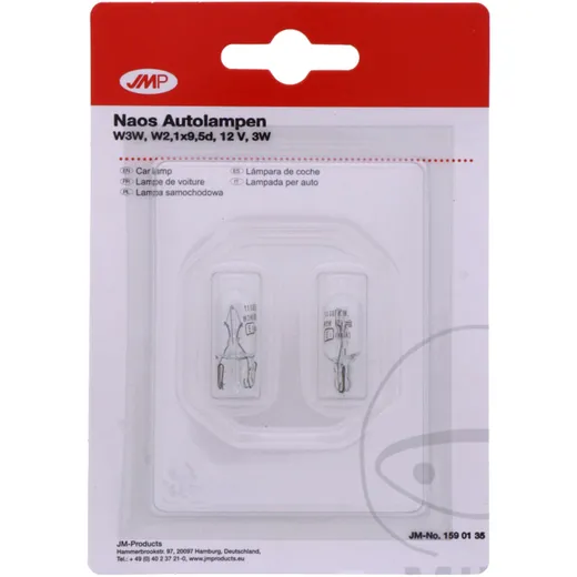Bulb 12V3W W2. 1X9. 5D JMP 2 pack blister ID 1597640 for: Yamaha XC