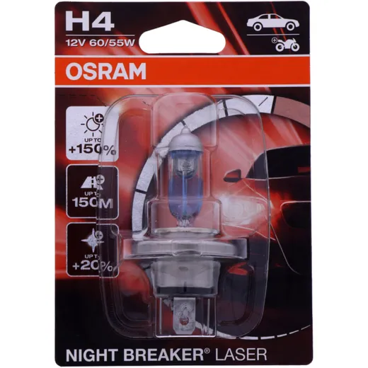 H4 12V 60/55W Osram Night Breaker Laser Lampe