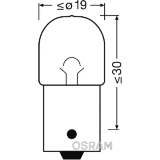 Bulb 12V 10W bau15S OSRAM JMP 1590319 for: Piaggio Liberty, MP3