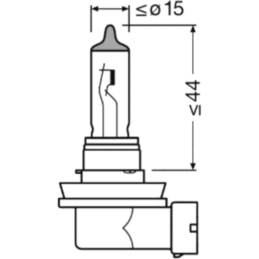 Bulb H11 12V55W OSRAM single blister pack altn 1597871 for: Kaw