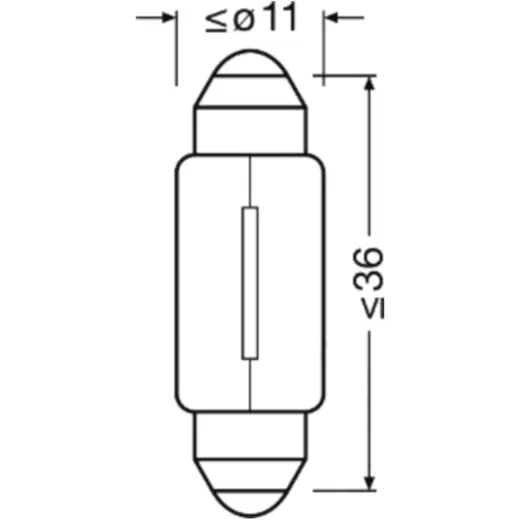 Soffittenlampe 12V 5W SV8.5-8 OSRAM für verschiedene Anwendunge