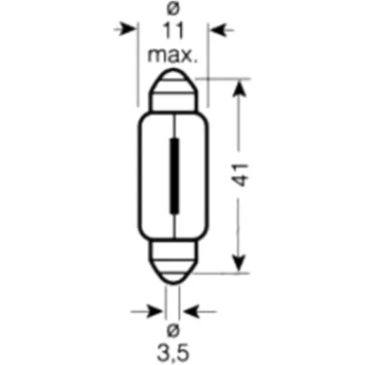 OSRAM Festoon Bulb 12V 5W SV8.5-8_0
