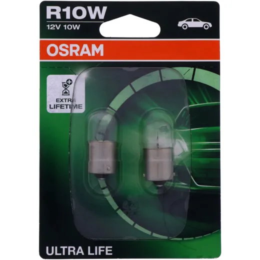 Lampe 12V10W BA15S Osram Ultra Life 2er Blister passend für: Honda CRM, NSR, NH