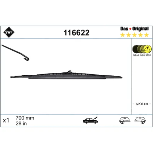 Wiper Blade Single SWF for Motorcycles