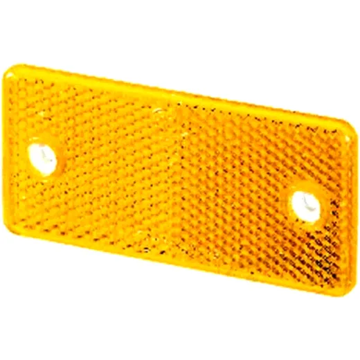 Rectangular Yellow Reflector for Motorcycles 1820299