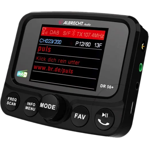 Albrecht DR 56+ DAB+ Autoradio-Tuner mit Bluetooth