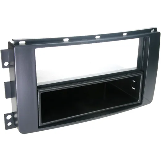 2-DIN Radio Trim Panel Black with Storage Compartment for Smart