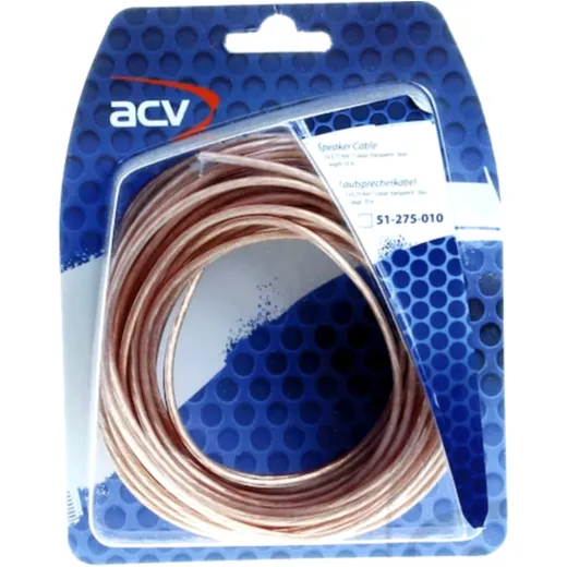 Speaker Cable 2X0.75 10 M Transparent/Blue