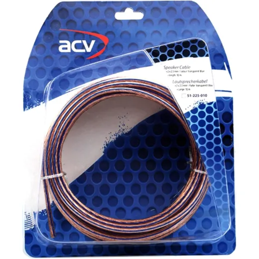 ACV Speaker Cable 2x2.50 mm² 10 m Transparent/Blue