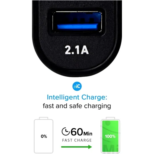 USB Car Charger with 3A Type-C and 2.1A USB Output_1