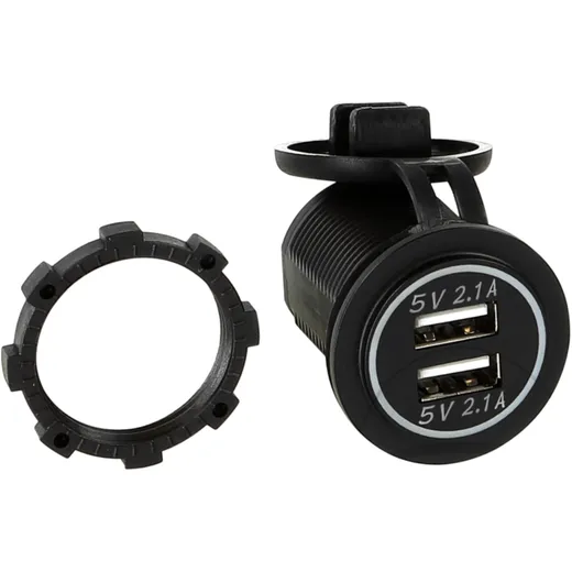 Double USB Socket for Installation 12V/24V 2x 2.1A