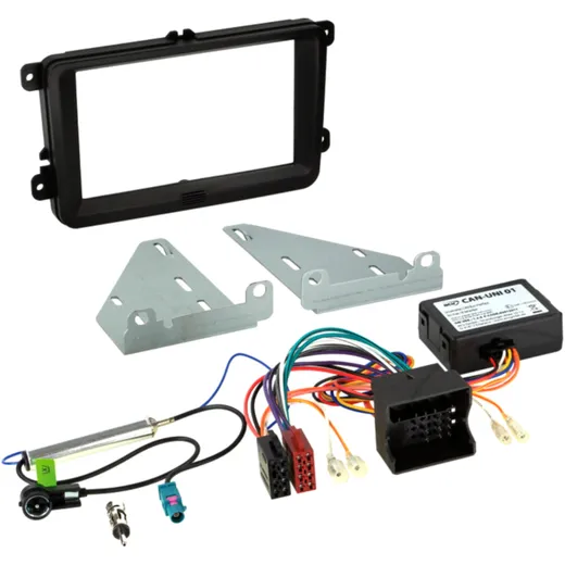 2-DIN Radiokit schwarz für Seat/Skoda/VW