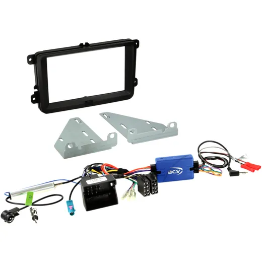 2-DIN Radio Kit for Seat/Skoda/VW Black LFB