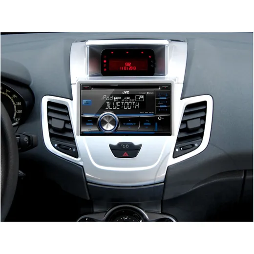 2-DIN Radio Mount for Ford Fiesta Silver_0