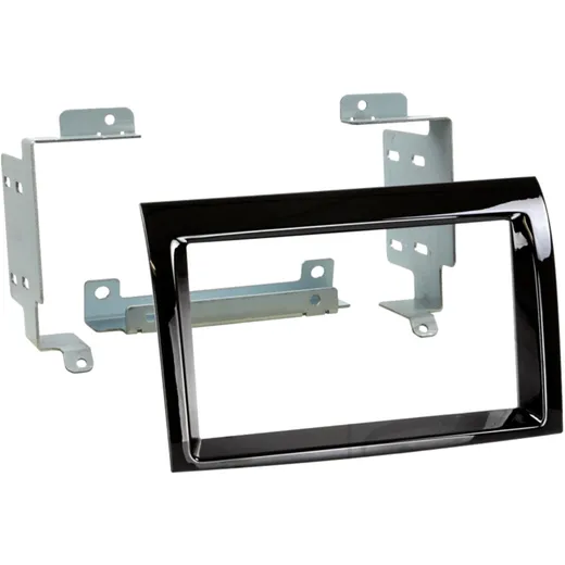 2-DIN Radio Trim for Citroen/Fiat/Opel/Peugeot in Black