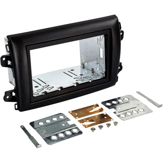 2-DIN Radio Bezel for Fiat Ducato 8 Black
