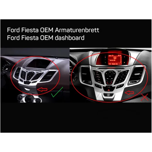 2-DIN Radio Frame for Ford Fiesta Black_0