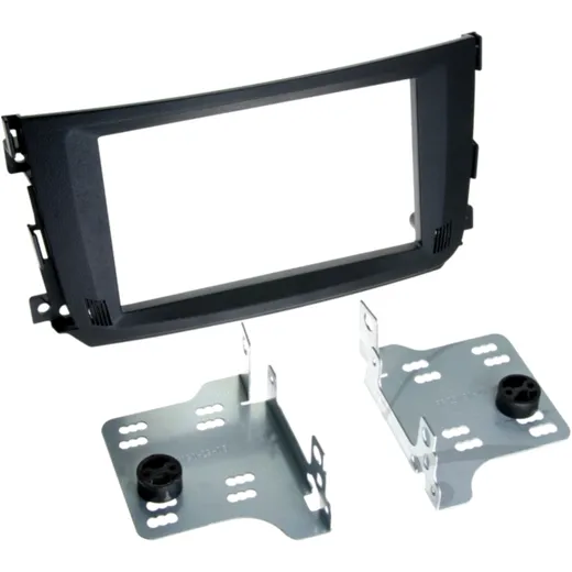 2-DIN Radio Facia for Smart ForTwo Black