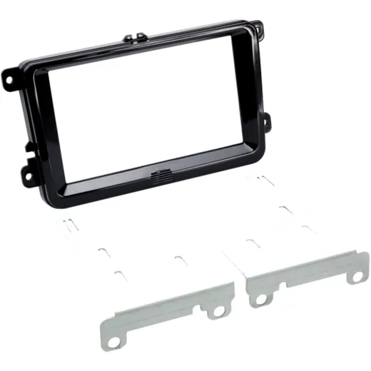 Radioblende 2-DIN für Seat/Skoda/VW Klavierlack schwarz
