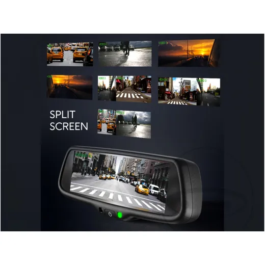 Spiegelmonitor 7.2 Zoll mit 4 Videoeingängen für universelle Mo