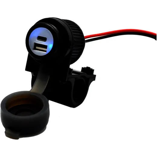 Double USB Socket for Motorcycles with Quick Charge 3.0_1