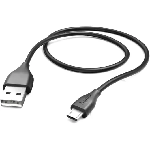 Micro-USB Charging/Data Cable 1.5M for Smartphones and Tablets BLACK HAMA